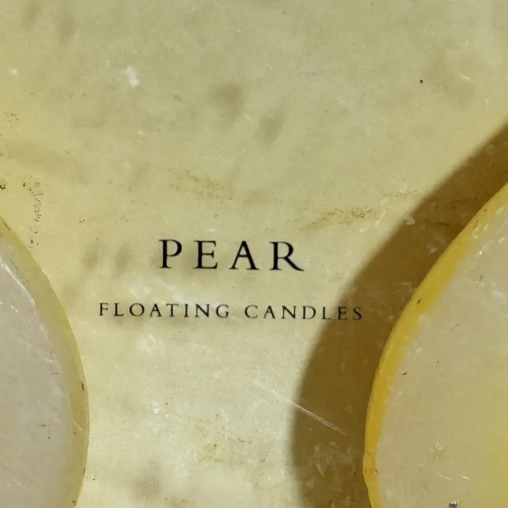 Pottery Barn Half Pear Floating Candles 2 Sets New In Box